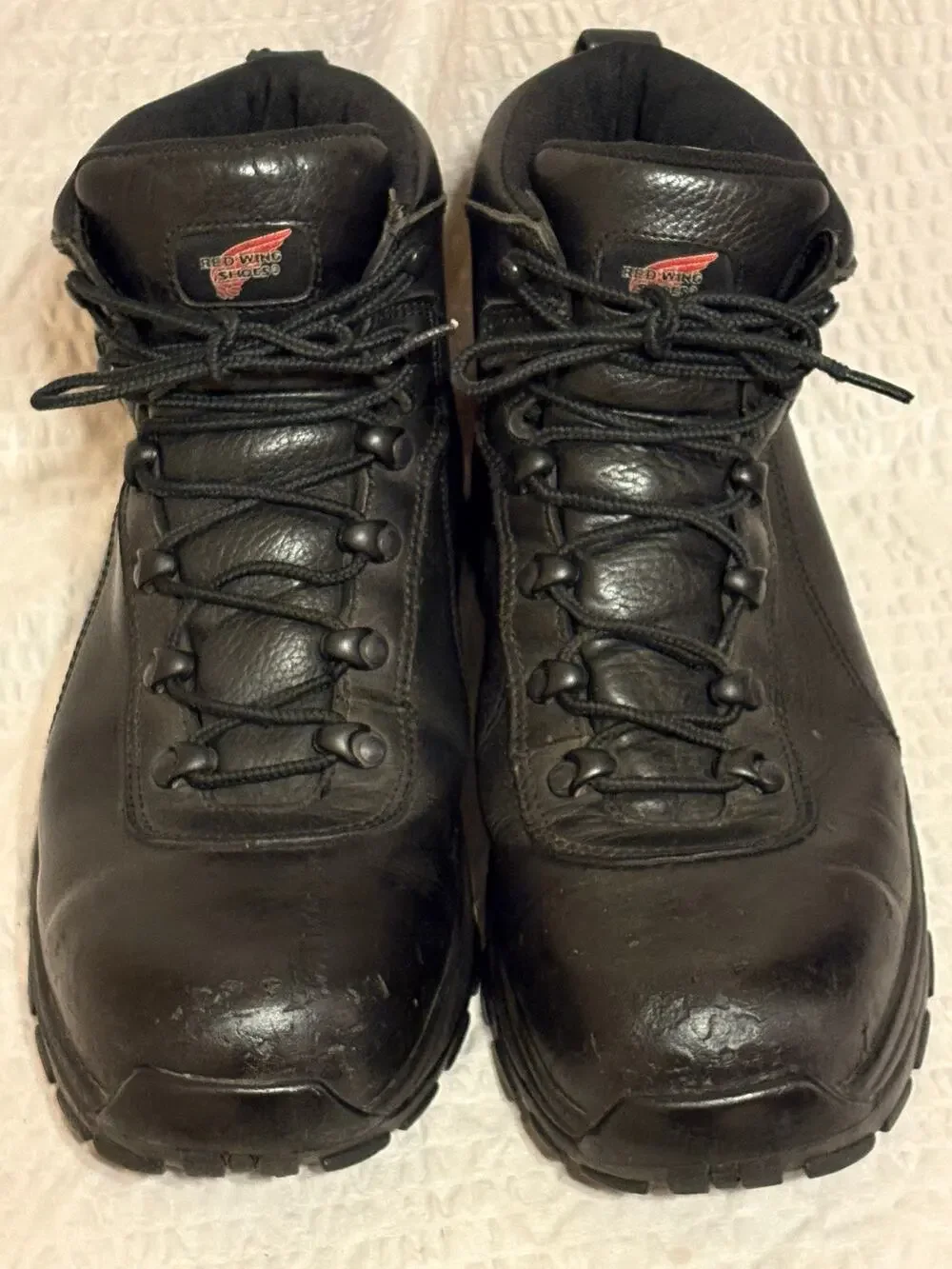 Red Wing Black Leather Safety Toe EH Waterproof Men’s Work Boots 6680 Size 12D